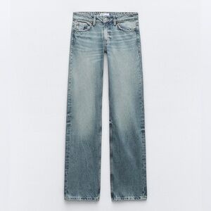 Zara Light Wash Low Rise Jeans